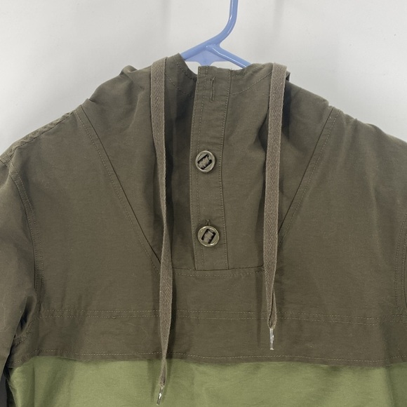 Modern Amusement Mens Green Long Sleeve Hooded Windbreaker Jacket pullover - Picture 7 of 11